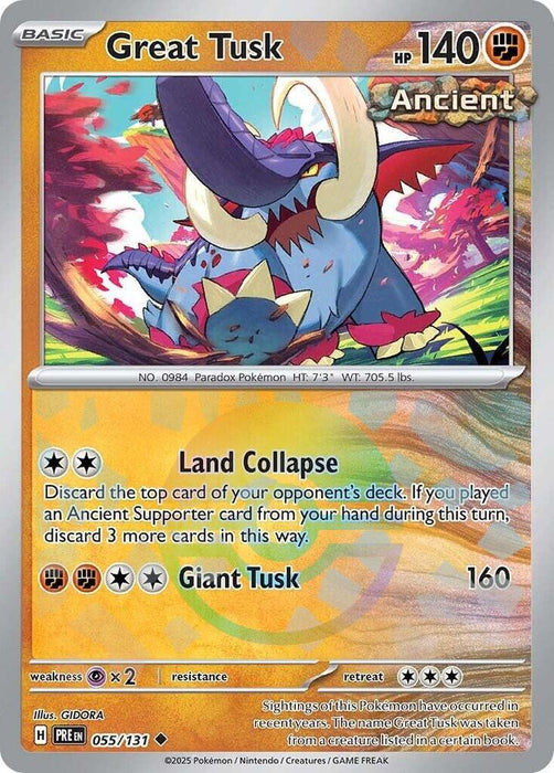 Great Tusk (Poke Ball Pattern) (055/131) (PRE)