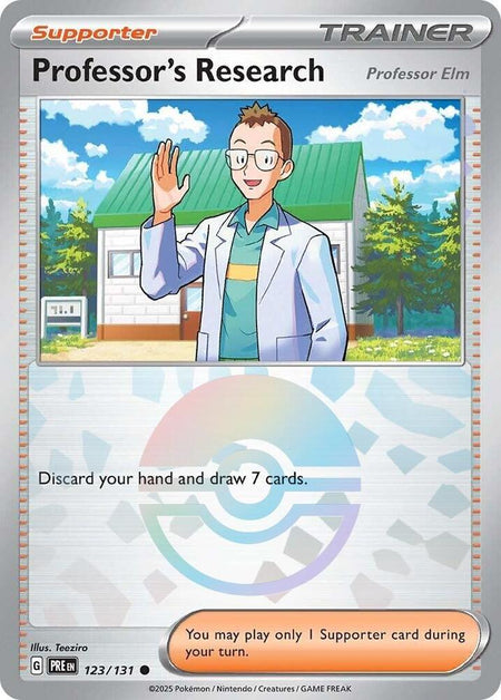 Professor's Research [Professor Elm] (Poke Ball Pattern) (123/131) (PRE)