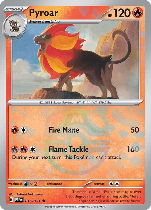 Pyroar (Master Ball Pattern) (016/131) (PRE)
