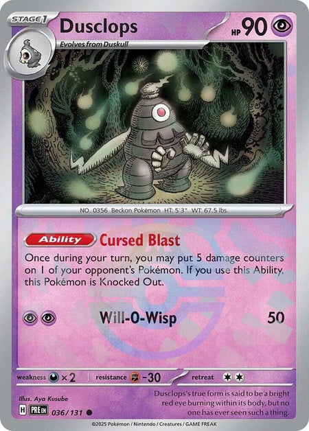 Dusclops (Master Ball Pattern) (036/131) (PRE)