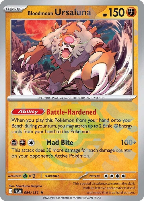 Bloodmoon Ursaluna (Master Ball Pattern) (054/131) (PRE)