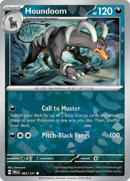 Houndoom (Master Ball Pattern) (063/131) (PRE)