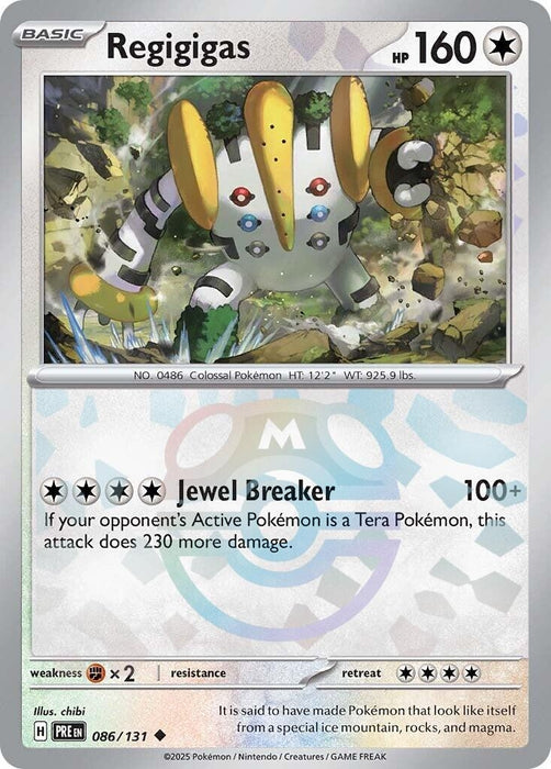 Regigigas (Master Ball Pattern) (086/131) (PRE)