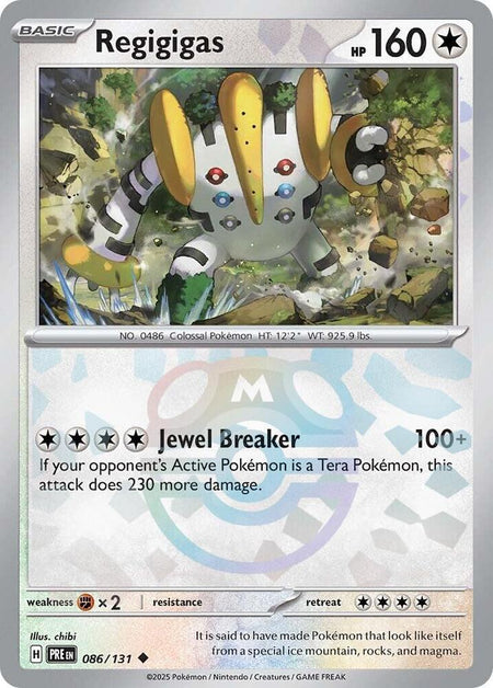 Regigigas (Master Ball Pattern) (086/131) (PRE)