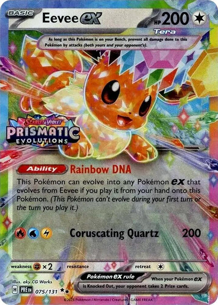 Eevee ex (Prismatic Evolutions Stamp) (075/131) (MCAP)