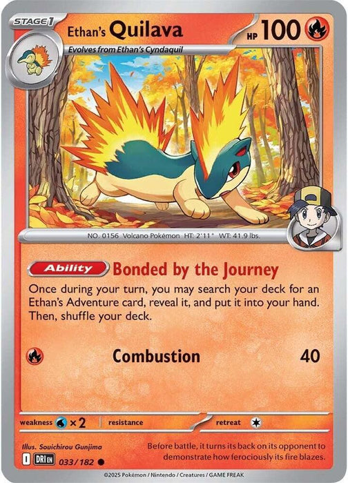 Ethan's Quilava (033/182) (DRI) (Reverse Holofoil)
