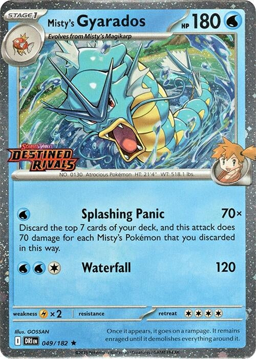 Misty's Gyarados (Prerelease) (049/182) (MCAP)