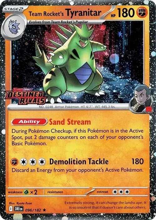 Team Rocket's Tyranitar (Prerelease) (096/182) (MCAP)