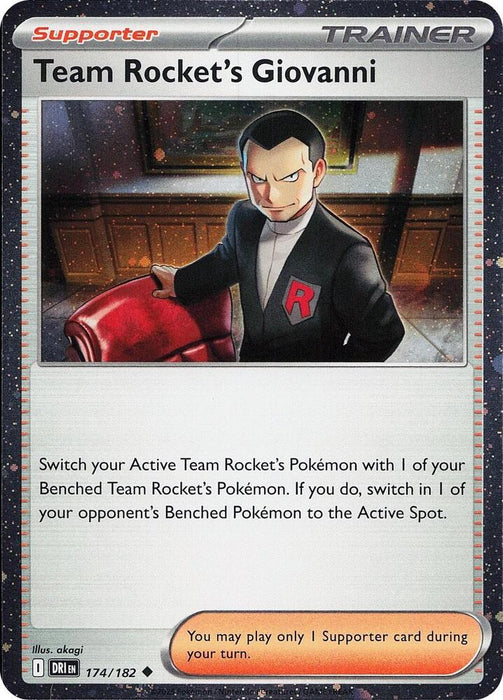 Team Rocket's Giovanni (Cosmos Holo) (174/182) (MCAP) (Cosmos Holo)