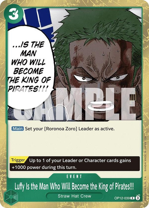 Luffy Is the Man Who Will Become the King of Pirates!!! (OP12-039) (OP12)