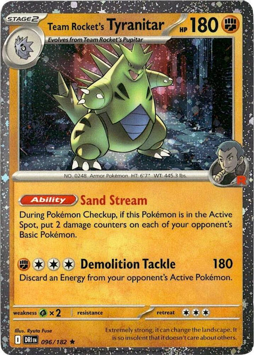 Team Rocket's Tyranitar (Cosmos Holo) (096/182) (MCAP) (Cosmos Holo)