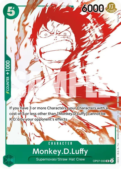 Image for Monkey.D.Luffy - OP07-033 (3rd Anniversary Treasure Campaign Pack) (OP07-033) (OP-PR) - One Piece Card Game