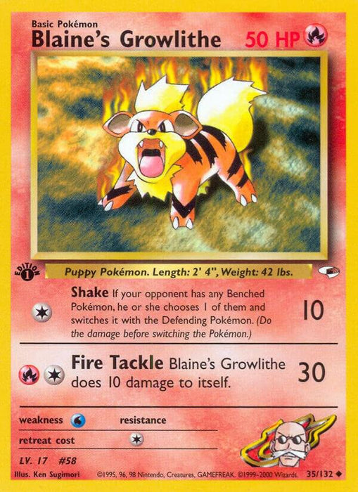 Blaine's Growlithe (035/132) (G1) (Unlimited)