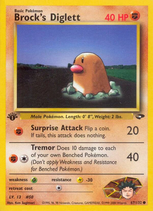 Brock's Diglett (067/132) (G2) (Unlimited)