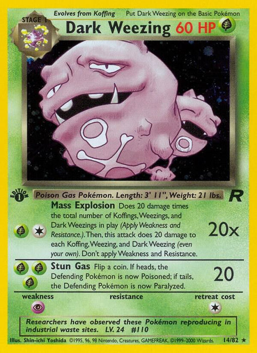 Dark Weezing (14/82) (TR) (Unlimited Holofoil)