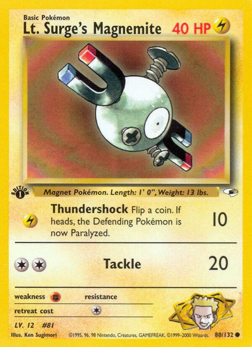 Lt. Surge's Magnemite (080/132) (G1) (Unlimited)