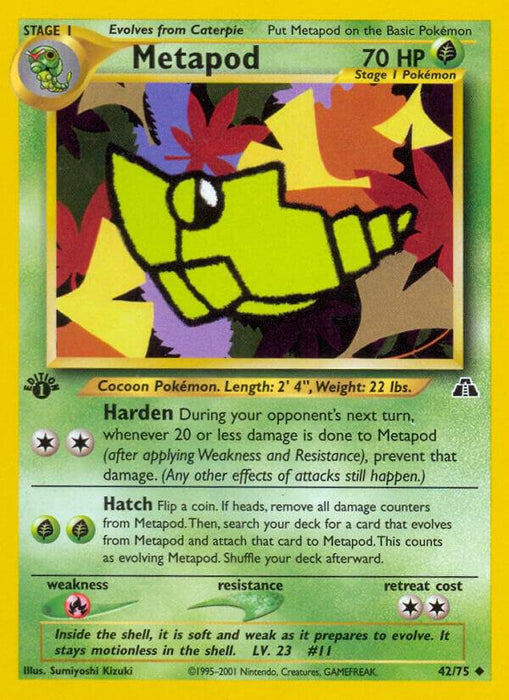 Metapod (42/75) (N2) (1st Edition)