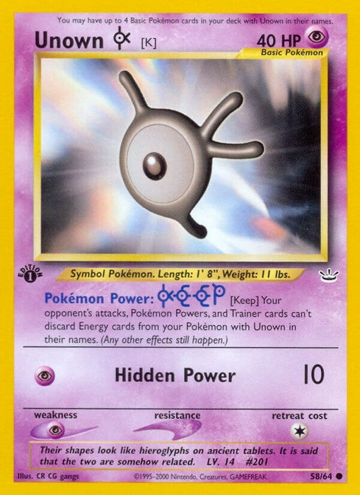 Image for Unown [K] (58/64) (N3) - Pokemon