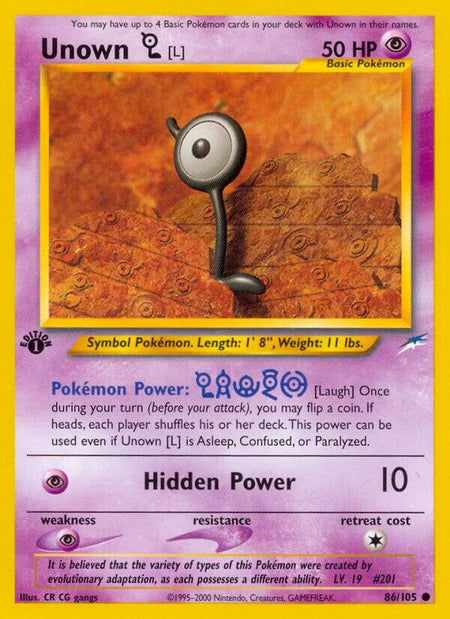 Unown [L] (086/105) (N4) (Unlimited)