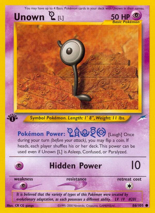 Unown [L] (086/105) (N4) (Unlimited)