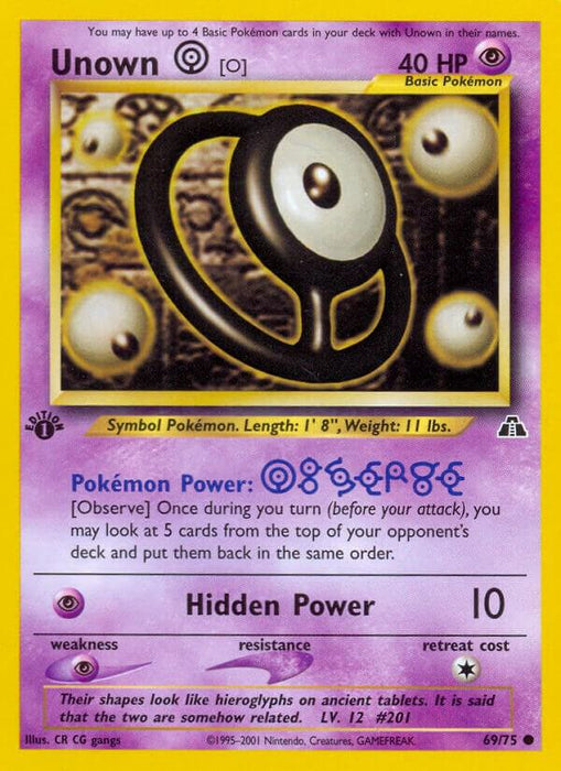 Unown [O] (69/75) (N2) (1st Edition)