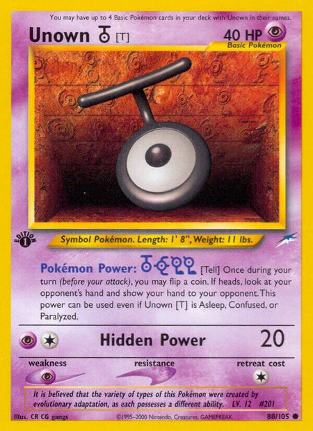 Unown [T] (088/105) (N4) (Unlimited)
