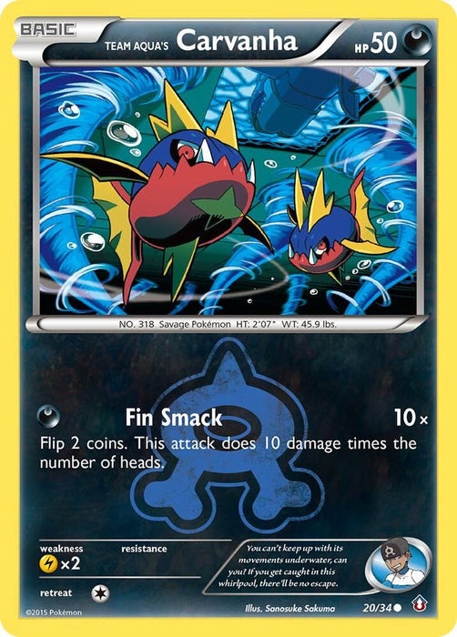 Team Aqua's Carvanha (20/34) (DCR)