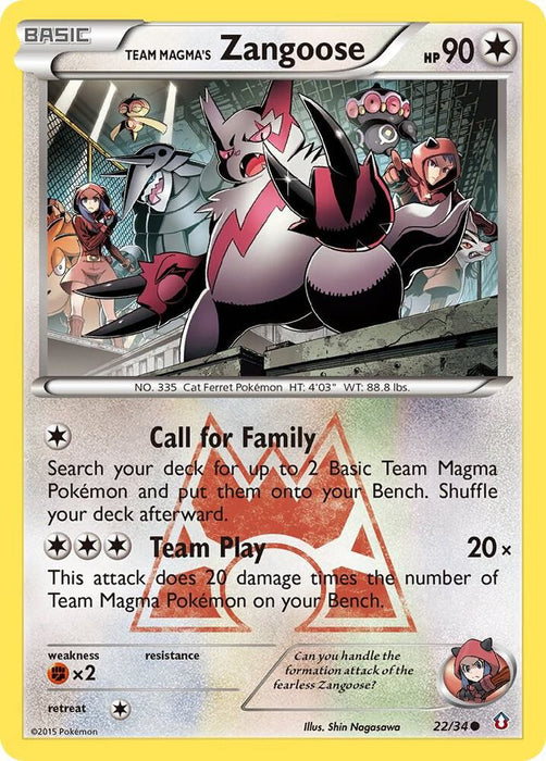 Team Magma's Zangoose (22/34) (DCR)