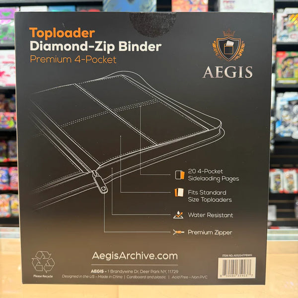 Aegis: 4-Pocket Diamond-Zip Toploader Binder