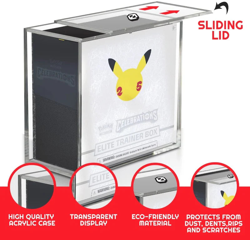 Evoretro Pokemon ETB Elite Trainer Box w/ Sliding Lid Anti-UV