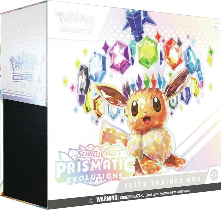 Prismatic Evolutions Elite Trainer Box (Limit 1) - All the best items from pokemon - Just $84.99! Shop now at Vivid Imagination Cards and Collectibles