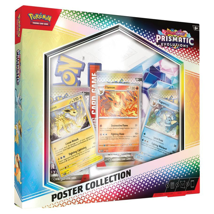 Prismatic Evolutions Poster Collection (Limit 1) - All the best items from pokemon - Just $24.99! Shop now at Vivid Imagination Cards and Collectibles