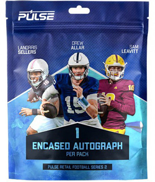 NFL Pulse 2025 Football Trading Card Retail Pack (1 Encased Autograph Card!)