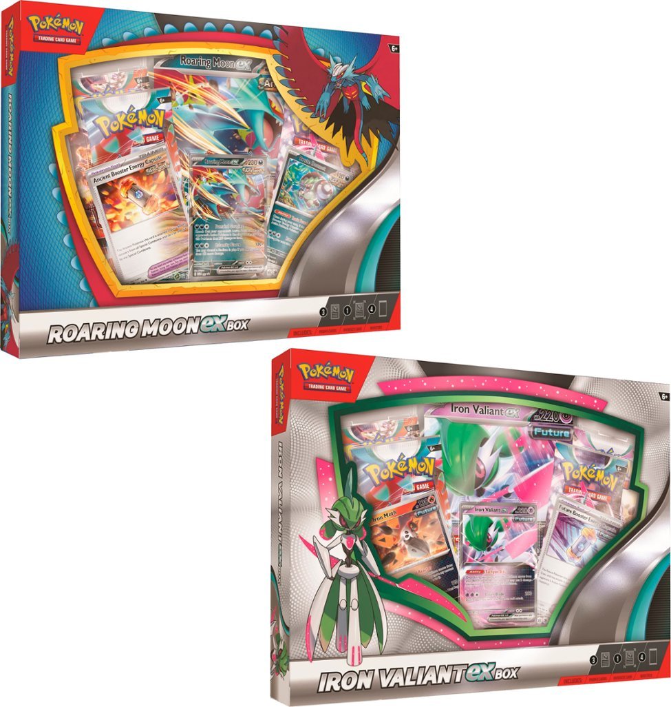 Roaring Moon / Iron Valiant ex Box (case of 6) - All the best items from pokemon - Just $84.99! Shop now at Vivid Imagination Cards and Collectibles