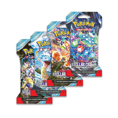 Stellar Crown Sleeved Booster Pack - All the best items from pokemon - Just $3.49! Shop now at Vivid Imagination Cards and Collectibles