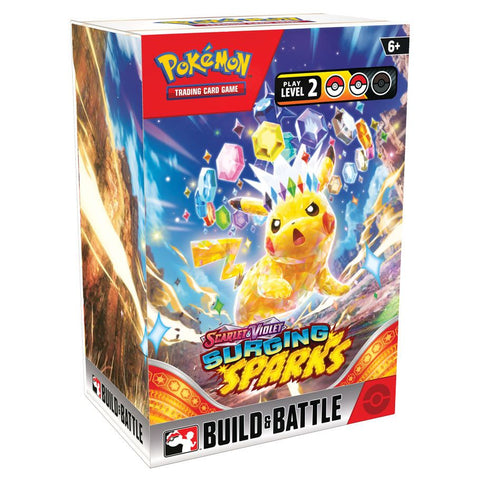 Surging Sparks Build & Battle Box (Pre-Order Ships 11/22/24) - All the best items from pokemon - Just $16.99! Shop now at Vivid Imagination Cards and Collectibles