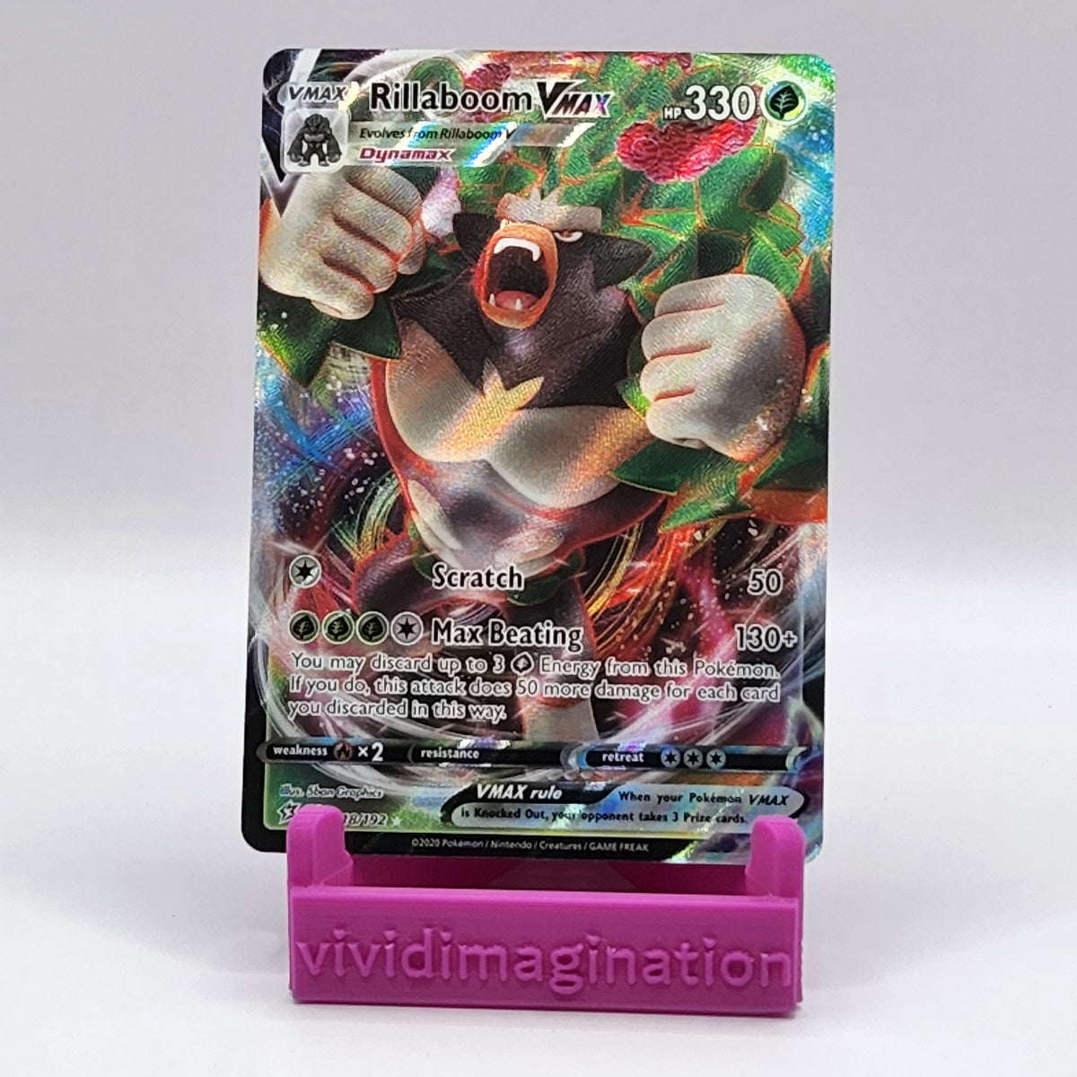 Pokemon Rebel Clash Rillaboom VMAX #18 Pokemon Rebel Clash Rillaboom VMAX #18