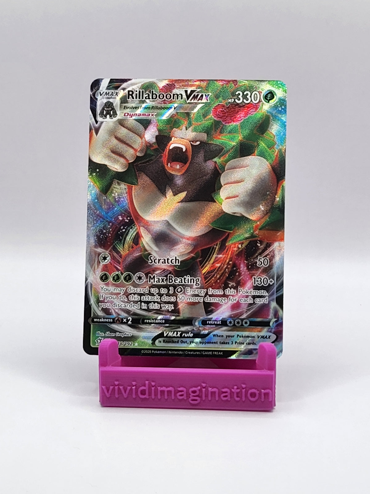 Pokemon Rebel Clash Rillaboom VMAX #18 Pokemon Rebel Clash Rillaboom VMAX #18