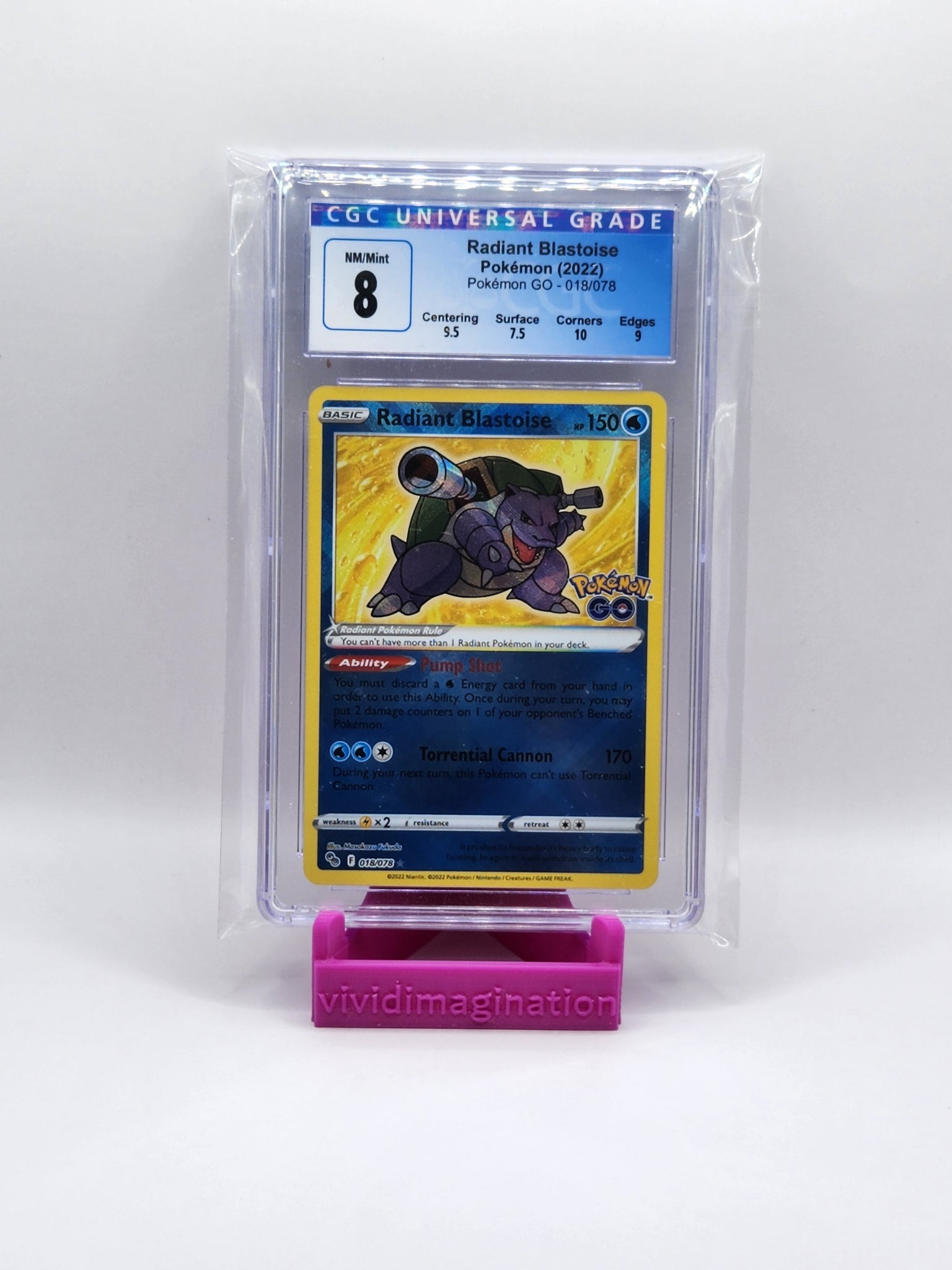 Radiant Blastoise 18/078 (CGC 8 W/ Subgrades) - All the best items from Vivid Imagination Cards and Collectibles - Just $24.99! Shop now at Vivid Imagination Cards and Collectibles