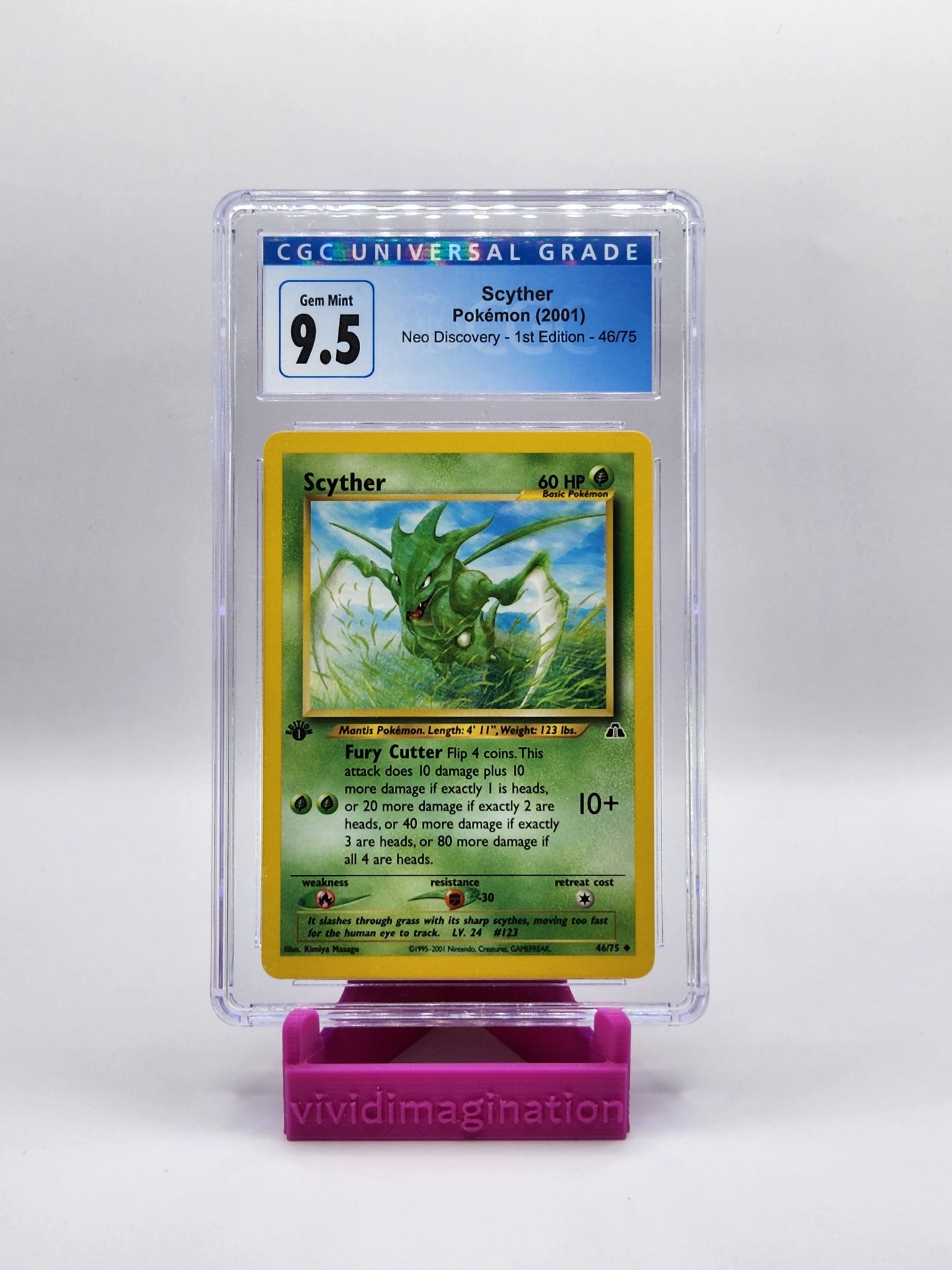 Scyther 46/75 1st Ed. (CGC 9.5) - All the best items from Vivid Imagination Cards and Collectibles - Just $49.99! Shop now at Vivid Imagination Cards and Collectibles