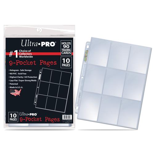 Platinum Series 9-Pocket 3-Hole Punch Pages (10ct) for Standard Size Cards