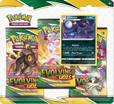 Evolving Skies 3 pack blister - All the best items from pokemon - Just $14.49! Shop now at Vivid Imagination Cards and Collectibles