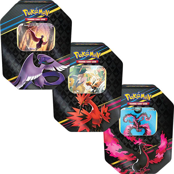 Galarian bird tins (twitch) - All the best items from pokemon - Just $21.99! Shop now at Vivid Imagination Cards and Collectibles