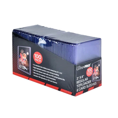 3" x 4" Clear Regular Toploaders and Soft Sleeves Bundle (100ct) - All the best items from ULTRA PRO INTERNATIONAL, LLC - Just $12.99! Shop now at Vivid Imagination Cards and Collectibles