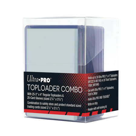 Toploader and Sleeve Combo (25ct) - All the best items from ULTRA PRO INTERNATIONAL, LLC - Just $5.49! Shop now at Vivid Imagination Cards and Collectibles