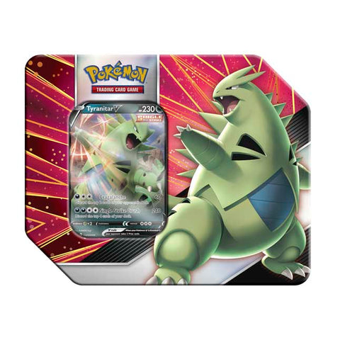 V striker tin: Tyranitar - All the best items from pokemon - Just $27.99! Shop now at Vivid Imagination Cards and Collectibles